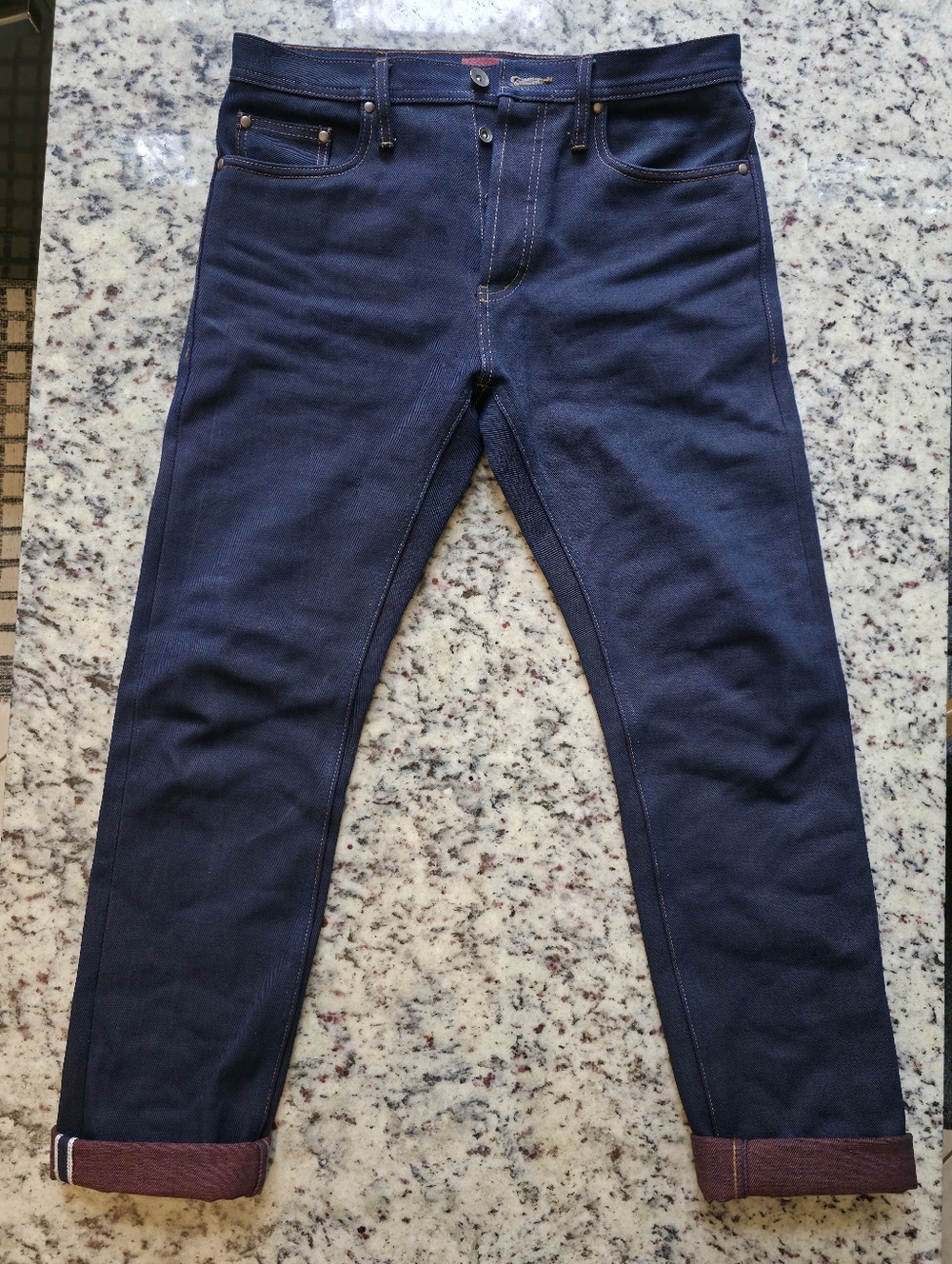 Unbranded Brand 21oz Heavy Red Weft Selvedge UB291 Tapered Jeans